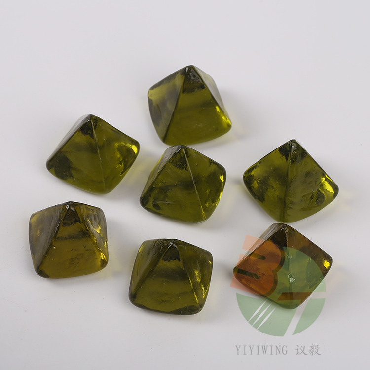 500克棕色钻石 小石头 彩色玻璃石头 异形玻璃块 鱼缸装饰