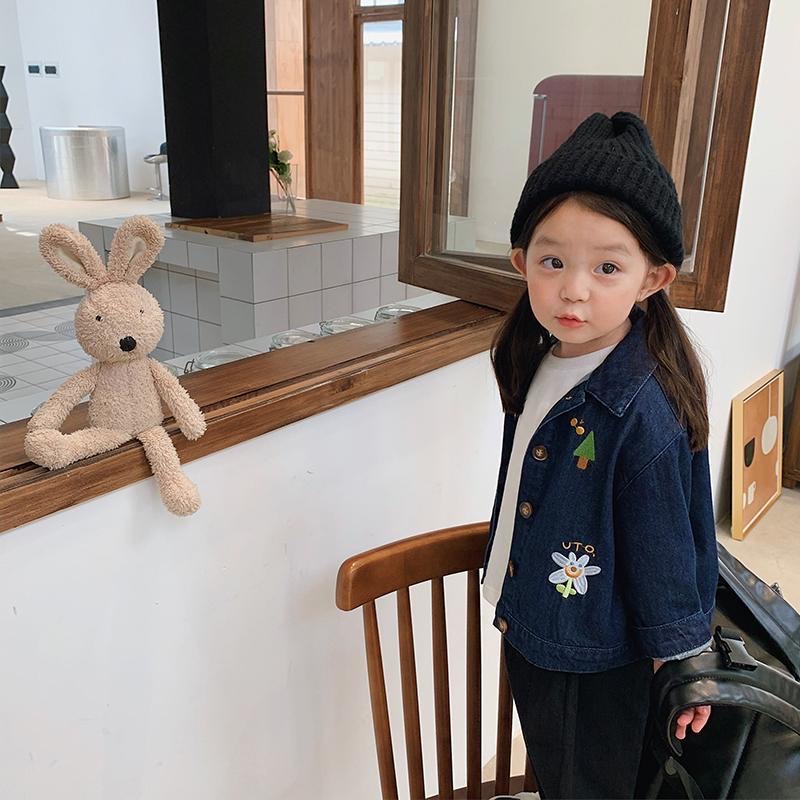 大耳象童装铺女童刺绣牛仔衣2021秋季新款男女宝休闲帅气风外套产品图