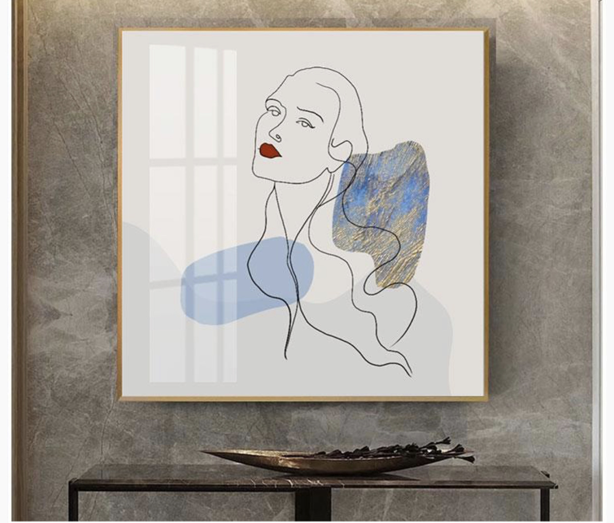 Square abstract figure crystal porcelain painting 70*70 Specification image