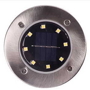 Ningbo factory direct supply LED solar stainless steel buried lamp outdoor garden lawn lamp