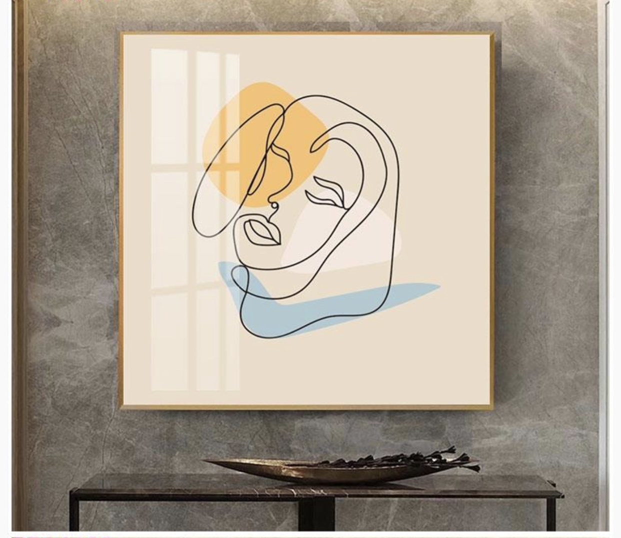Square abstract figure crystal porcelain painting 70*70 detail image 2