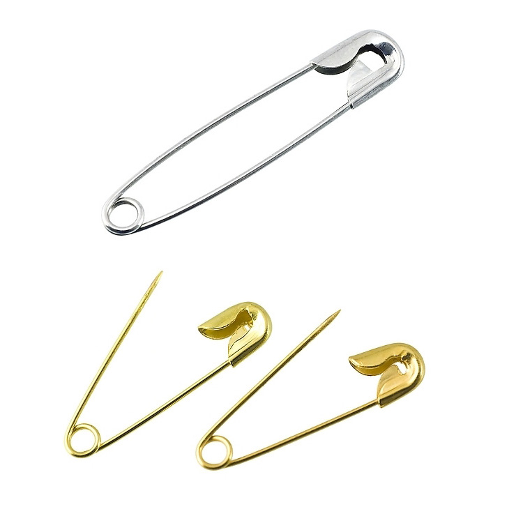 No. 000, golden iron pin, 18.5mm golden, silver and black old-fashioned large pin, children's safety insurance pin, clothing tag accessory, decorative small buckle pin Application Scenario