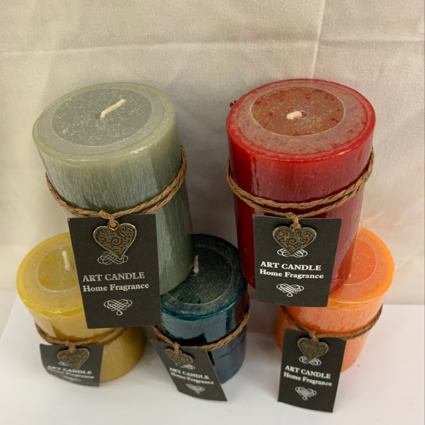 QY7044柱蜡香薰蜡烛酒店家用卧室无烟浪漫香味多色混装