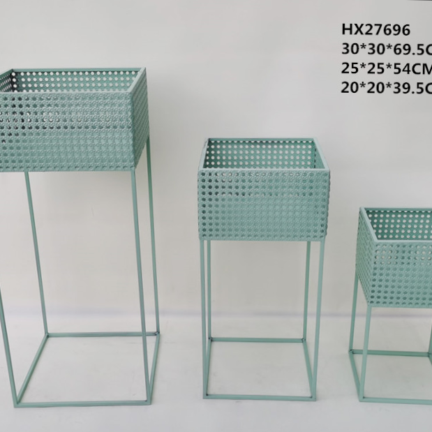 干花鲜花插花桶田园家居饰品套三绿色