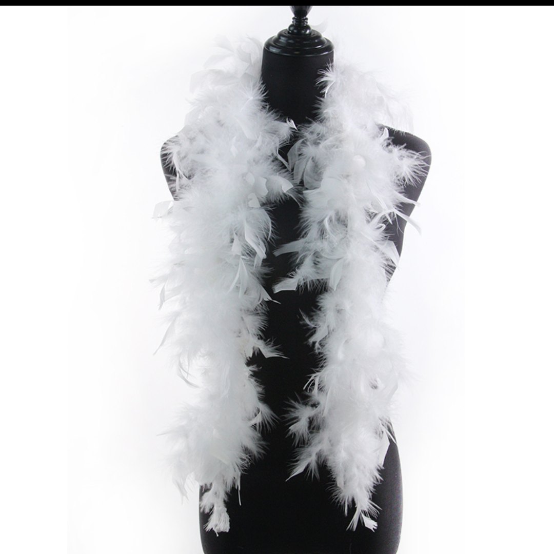 火鸡火片羽毛毛条55克两米白色