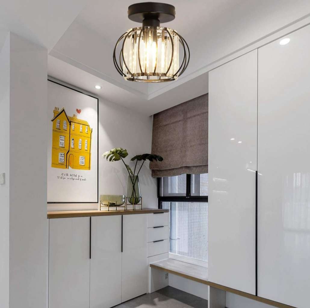 Ironwork corridor, passageway, entrance hall, spray-painted, frosted, modern and simple ceiling lamp, 10322 large size detail image 2