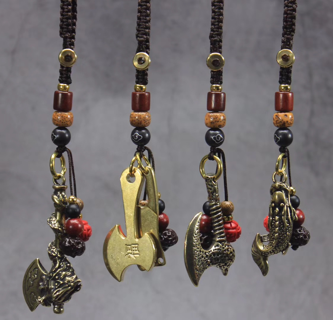 创意真铜钥匙扣11白底实物图