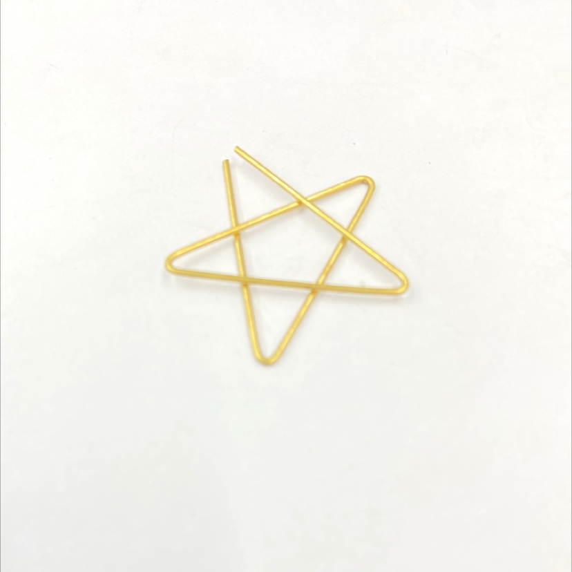 XM01813 Round copper wire pentagram cut