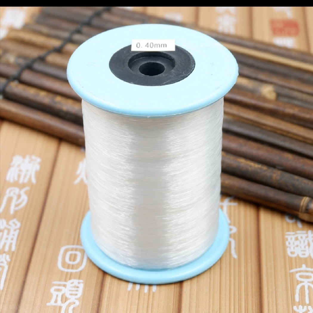 Large roll 0.4mm non-stretch fishing line wrapped ring line Transparent fish silk line DIY hand-woven paper towel box beaded fish