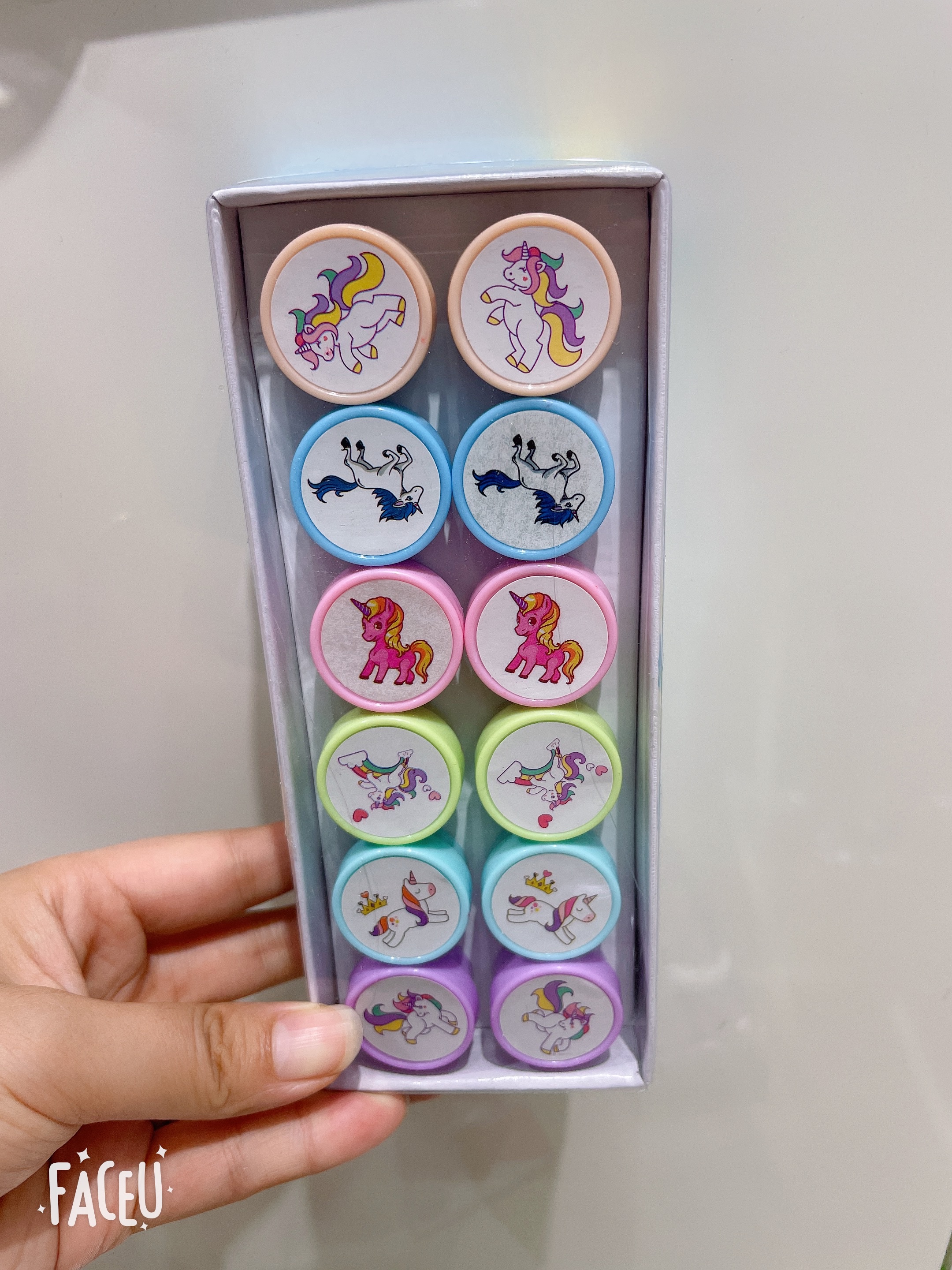 12-piece toy stamp set from Unicorn Series detail image 1