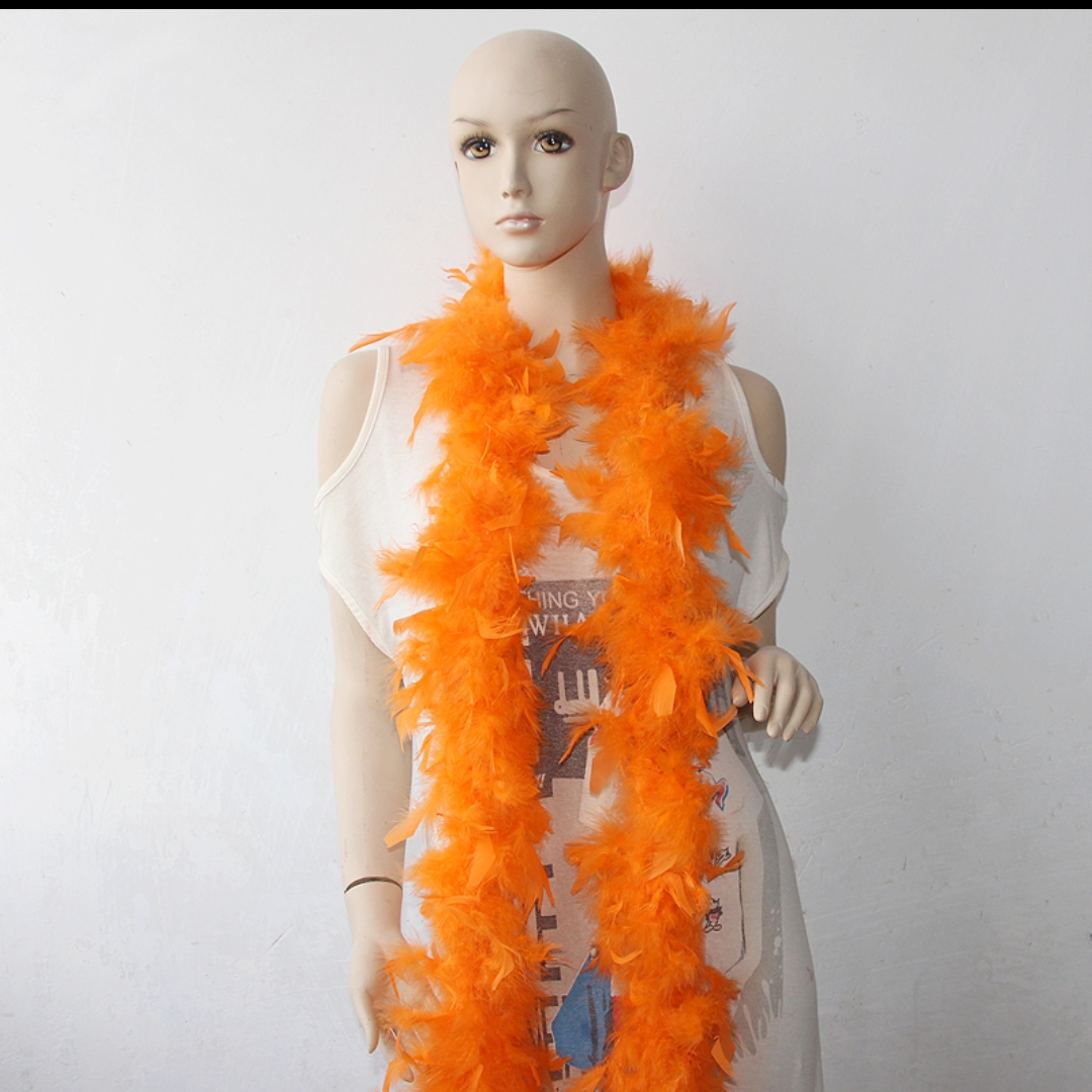 Turkey fillet feather strip 75g two metres orange