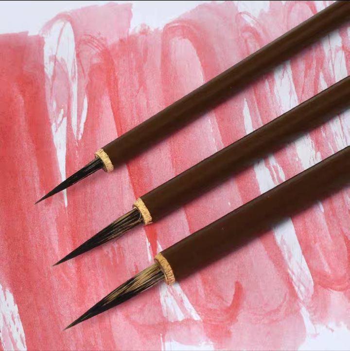 鼠须勾线笔工笔国画专用描边笔毛笔学生用美术手绘绘画水彩水粉丙烯油画颜料画画笔花枝俏叶筋笔大号小号小楷