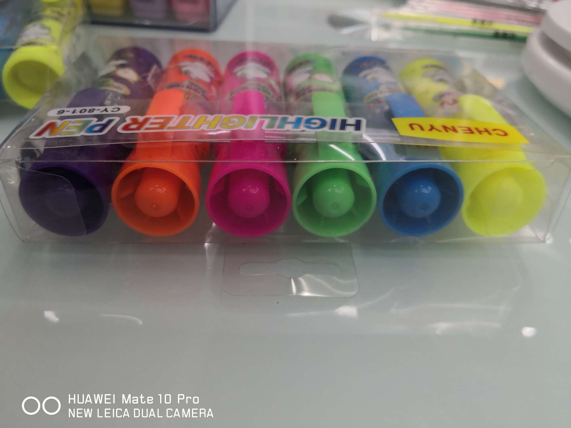 Yiwu Boyang Pen and Ink Products Store CY-801-6 color PVC box packaged highlighters details Picture