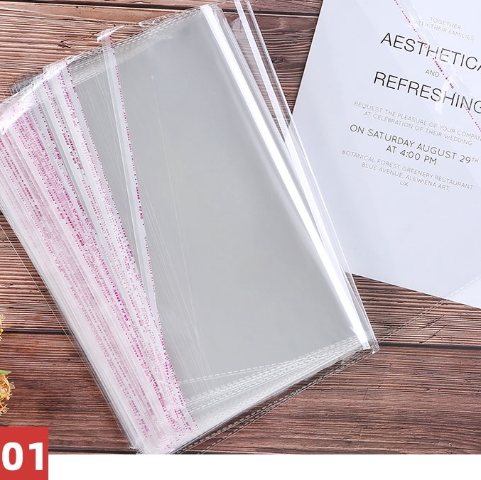 25opp transparent card head bag Self-adhesive bag transparent self-sealing bag Clothing dust seal plastic bag mask bag wholesale, manufacturers direct sales, welcome to sample order. thumbnail