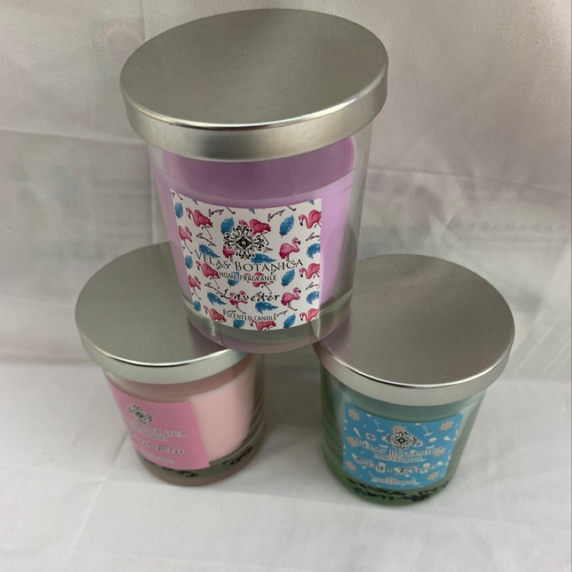 QK19922L带盖玻璃杯蜡烛婚庆生日蛋糕家居无烟去味多色蜡烛