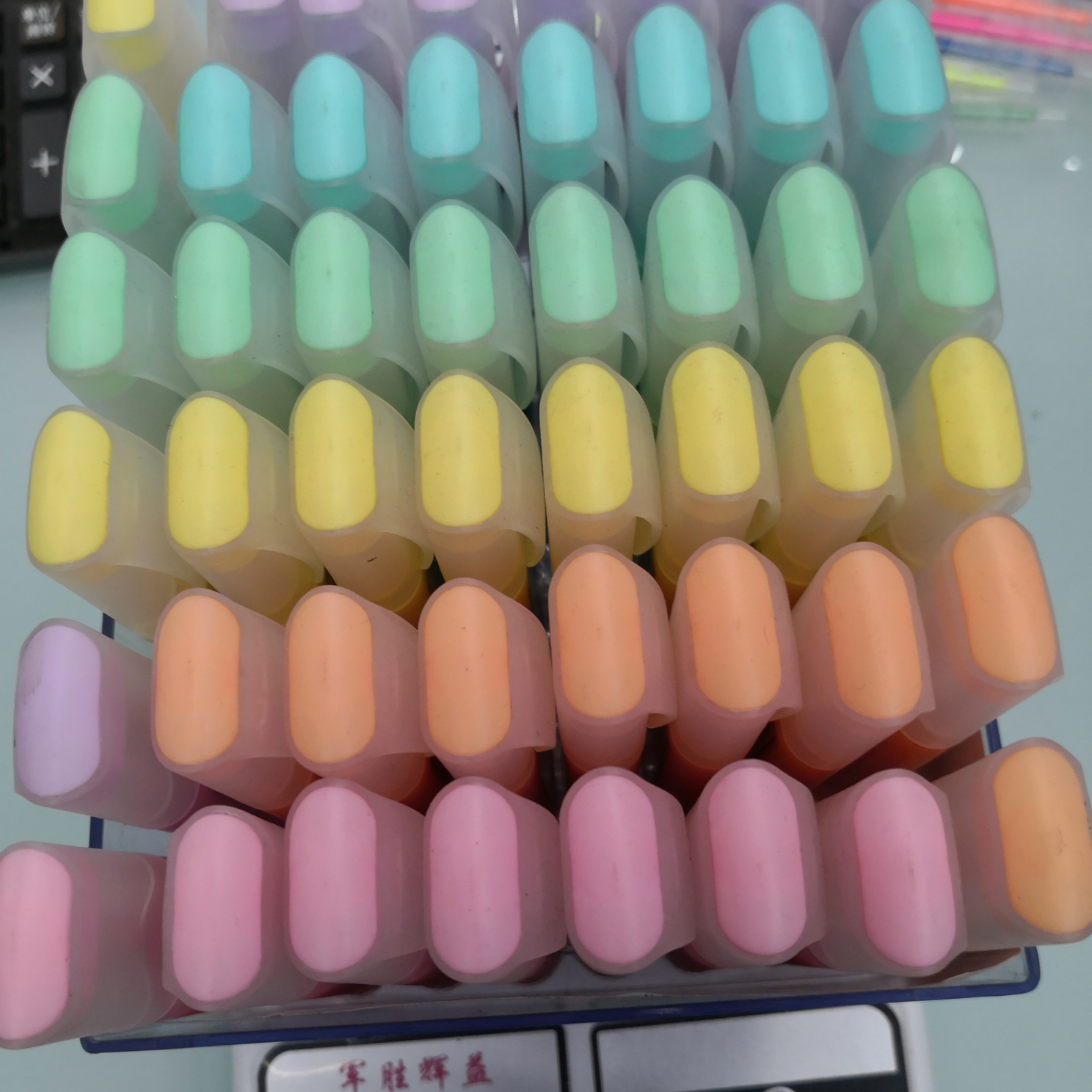 Yiwu Boyang Pen and Ink Products Store F-6608-48pcs plastic box packaged highlighters