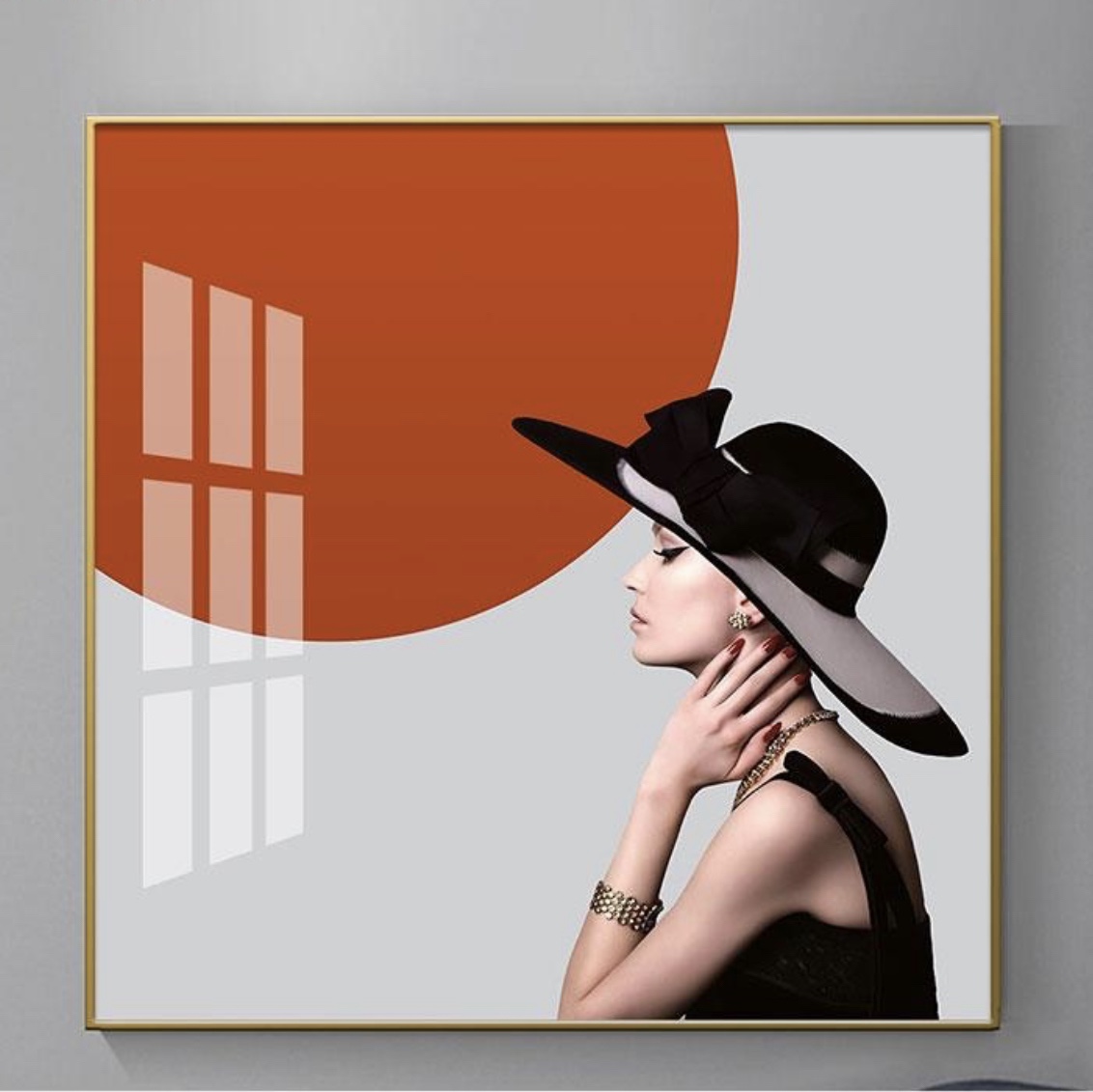 9方形艺术抽象人物