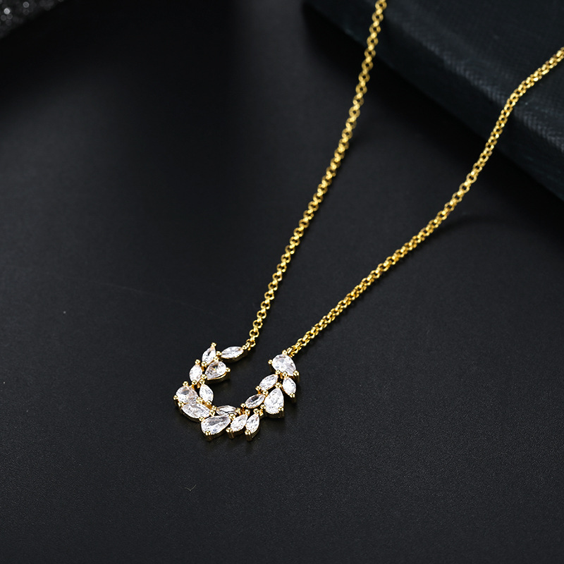 Micro-inset Zircon necklace A home Gothic wind necklace telescopic adjustable necklace 2