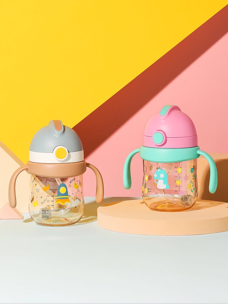 儿童外出便携防漏水PPSU式吸管式奶瓶学饮杯UXB-260详情图1