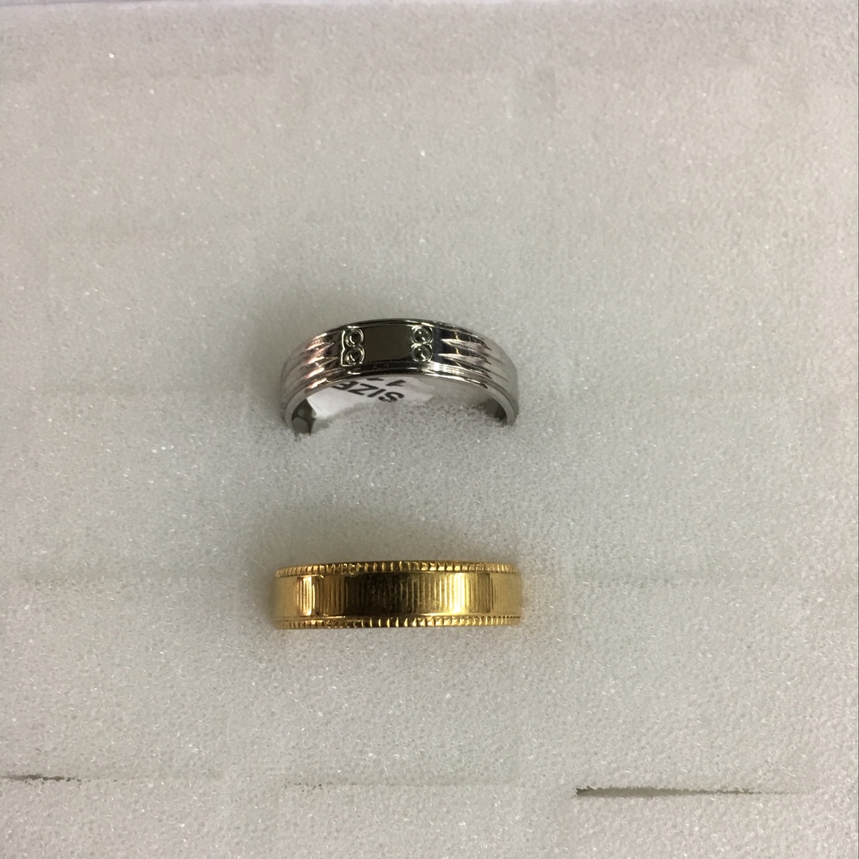 Gold and white with unique design style charm full personality, slim temperament elegant thumbnail