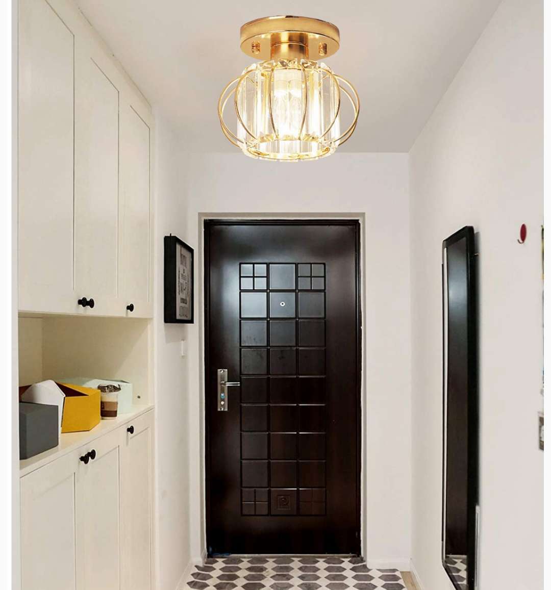 Ironwork corridor, passageway, entrance hall, spray-painted, frosted, modern and simple ceiling lamp, 10322 large size Specification image