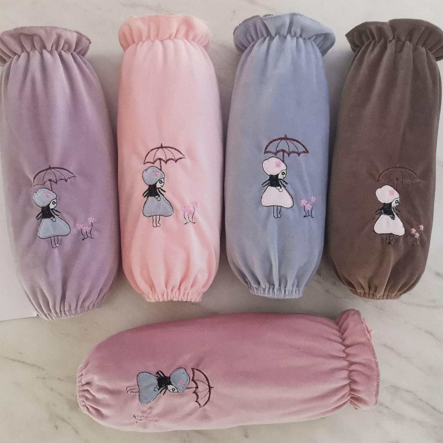 亮彩优品护袖套女短款可爱学生卡通儿童时尚韩版套袖秋冬护袖17