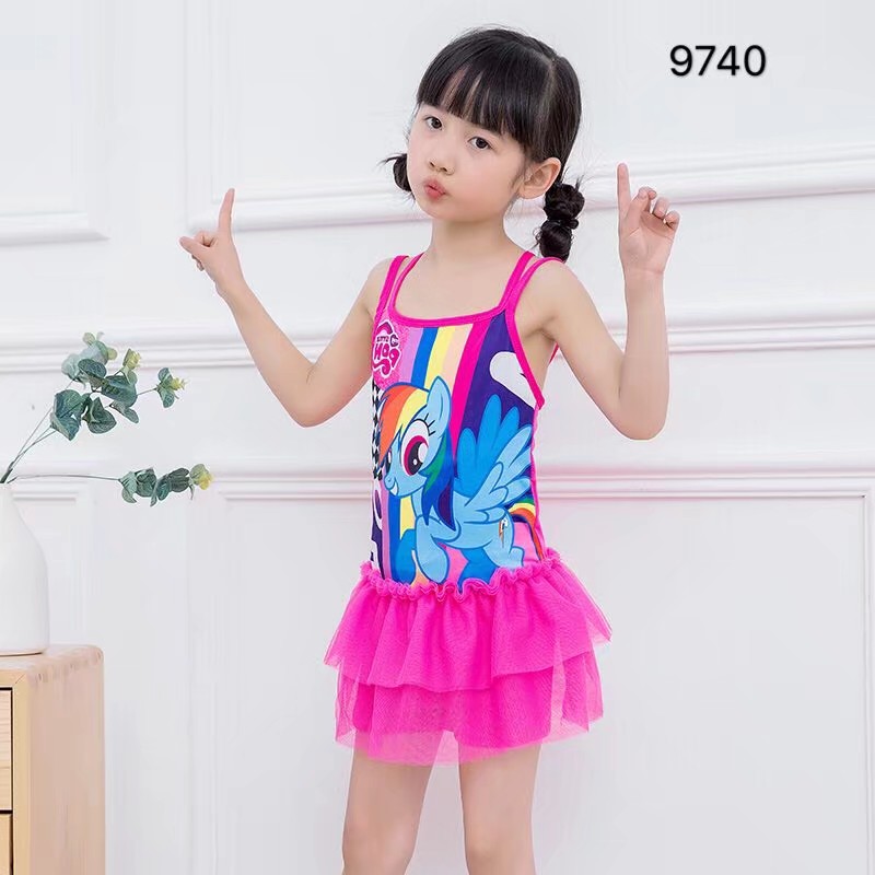 Children's Swimsuit Strap Digital Cartoon Princess Swimsuit