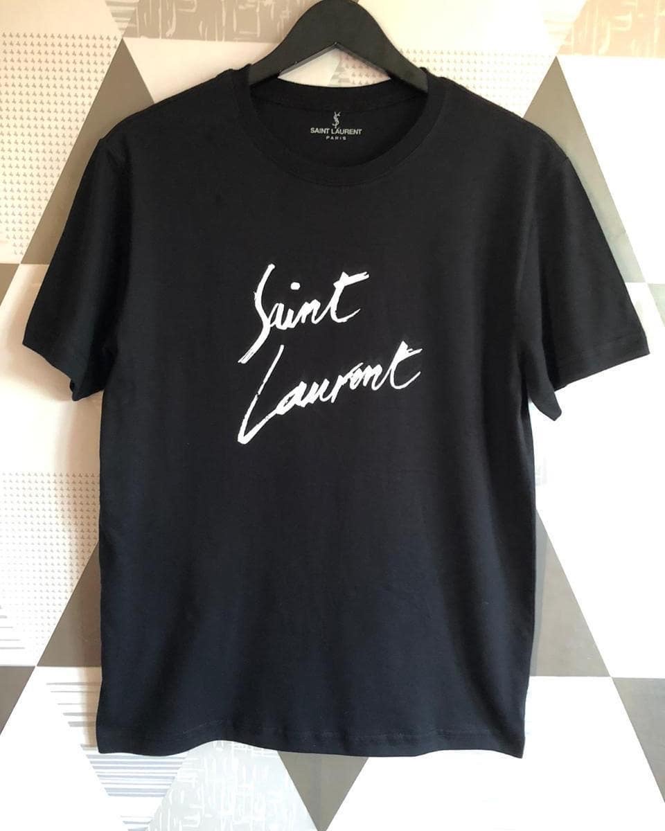 Saint Laurent 女士 黑色徽标T恤 XS S M L XL码  详情图2