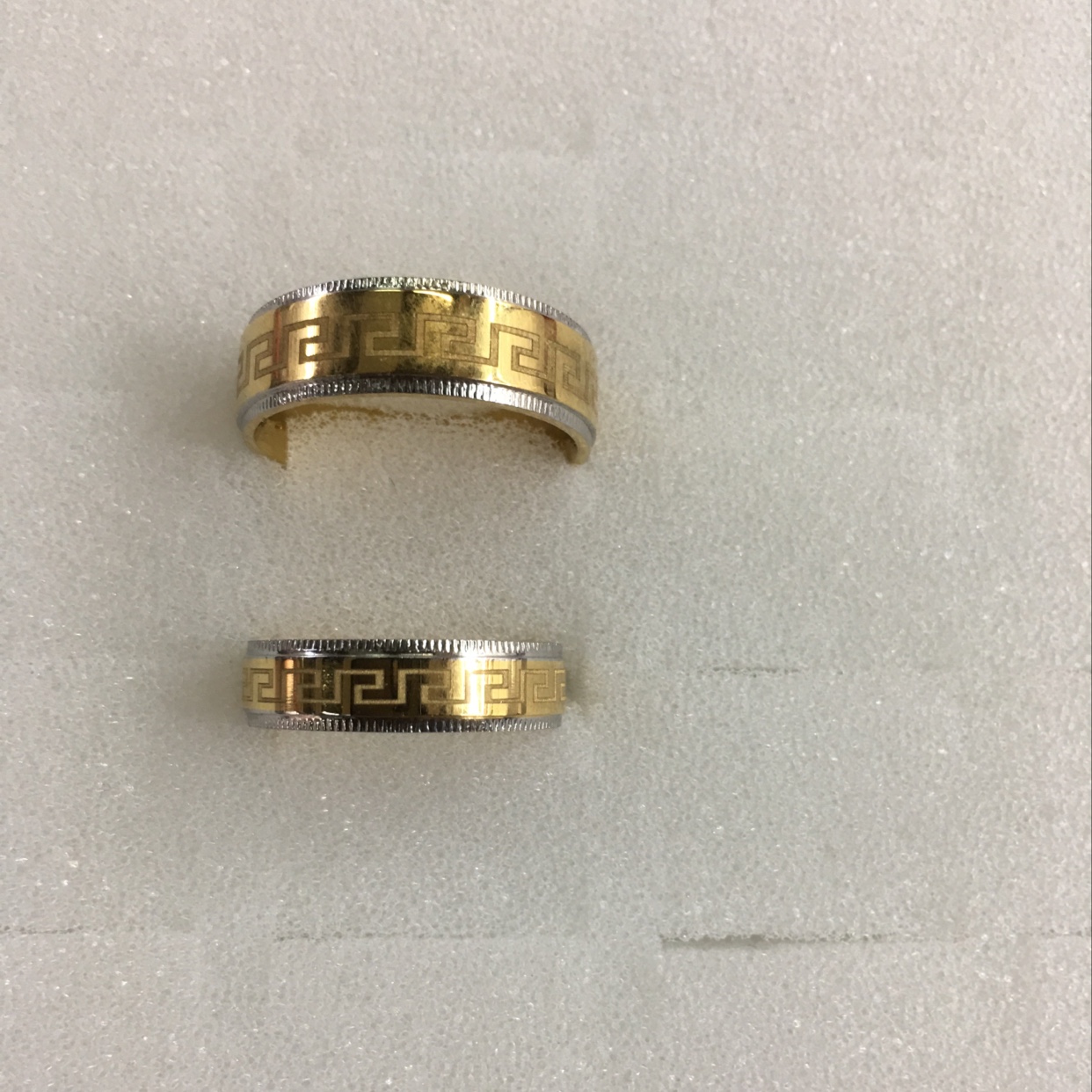 Lovers set design style unique press gear ⚙️ gold design style unique charm