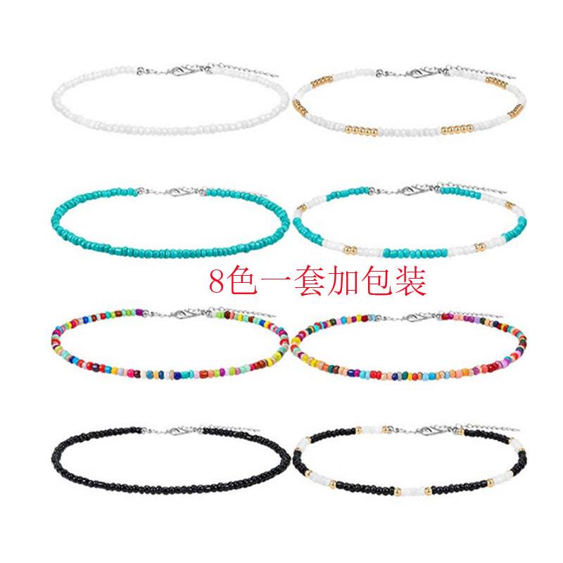 Rice Bead Necklace 001 Hand-woven rice bead necklace factory direct sales welcome customization details Picture