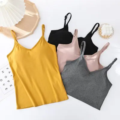 Explosive Halter Tank Top Women With Breast Pad Push-Up Bra Underwear Big U Base With Internet Celebrity Top 3