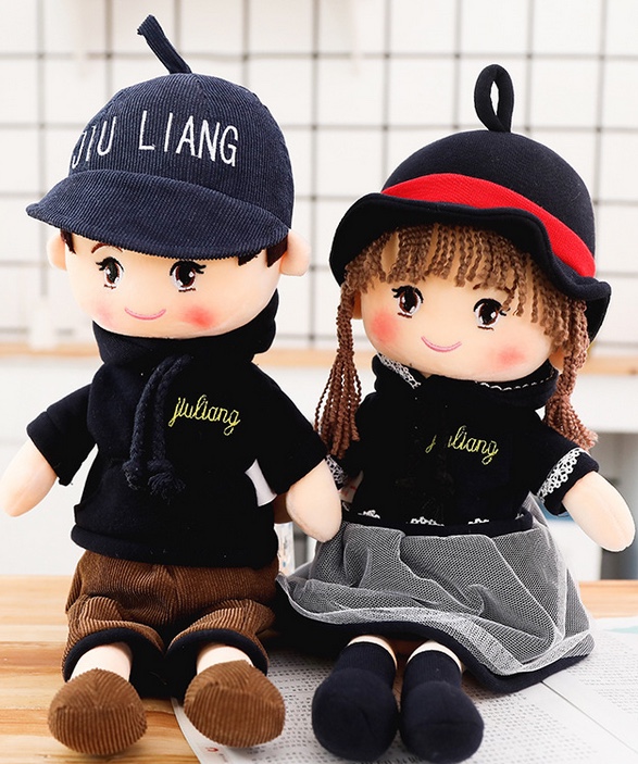 Qixi Festival Valentine's Day gifts: Couple dolls, plush toys, and wedding bed dolls for boys and girls detail image 2