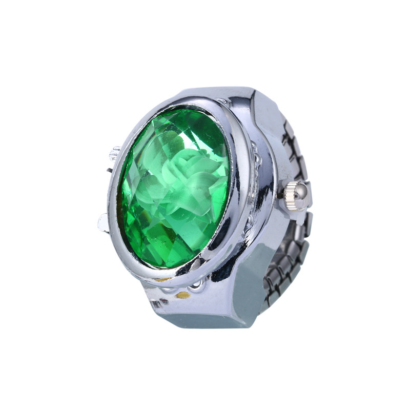 厂家供应珍珠戒指表女款学生礼品指环表合金翻盖戒指手表男详情图6