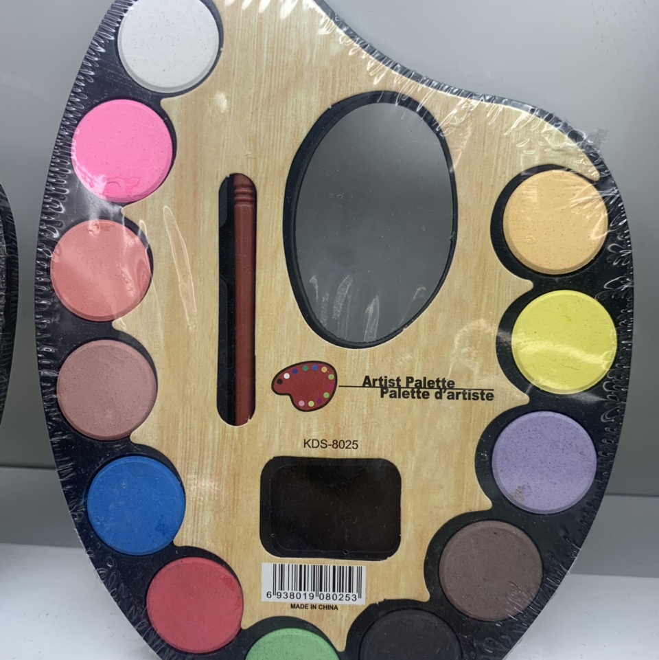 凯迪思画材用品办公文化水彩书法美术颜料 水彩颜料固体水彩环保材料儿童专用8025