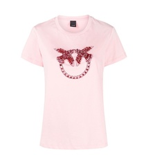 Pinko 女士 Love Birds T恤 XS S M L XL码 

粉色Love Birds T恤，图案刺绣、