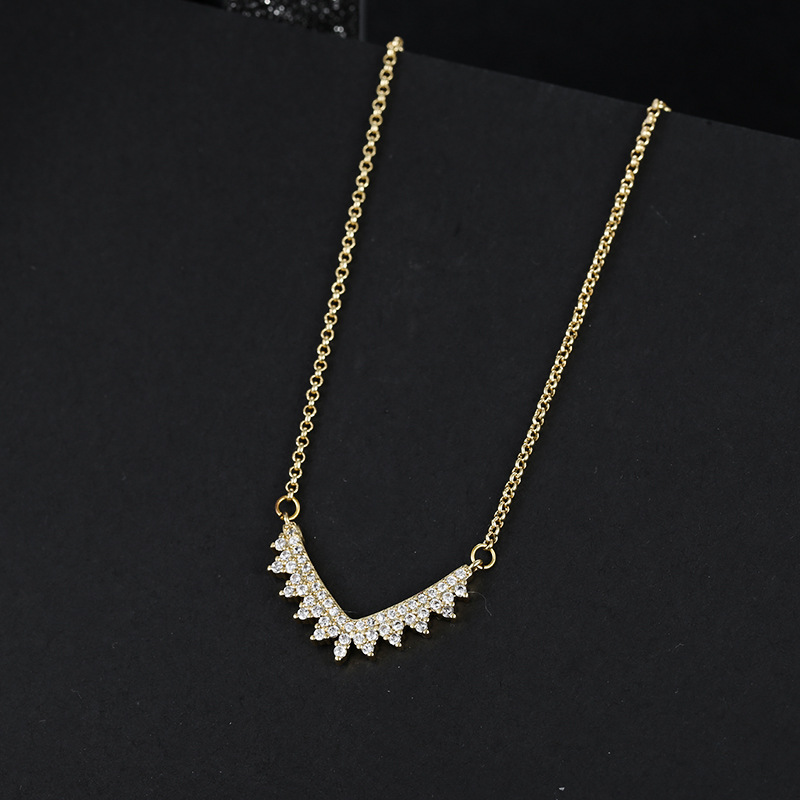 Micro-inset zircon necklace A home Gothic wind necklace telescopic adjustable necklace