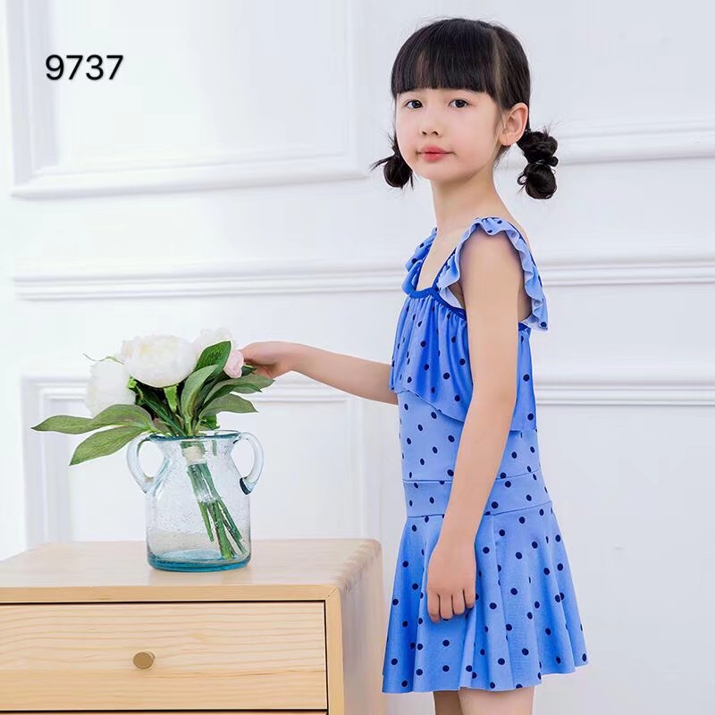 可爱连体圆点儿童游泳衣女童泳装详情图1