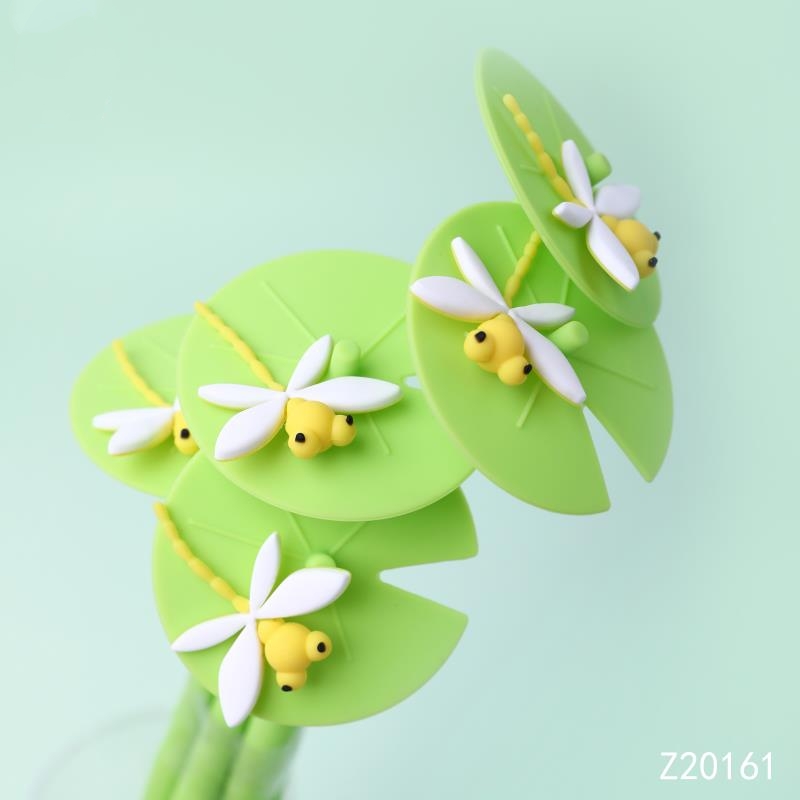 硅胶中性笔 荷塘蜻蜓硅胶创意中性笔 卡通头像造型中性笔 动漫头像造型中性笔详情图9