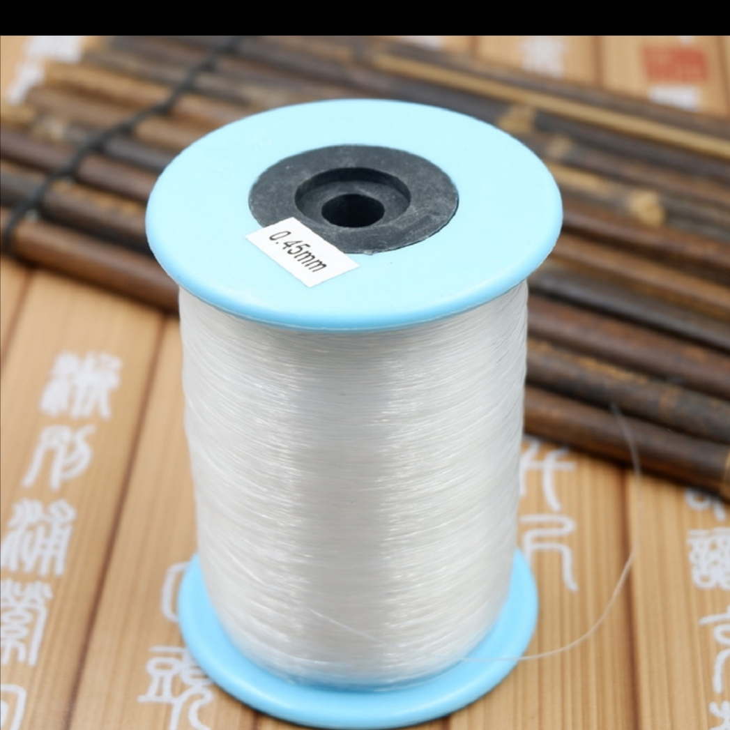 Large roll 0.45mm non-stretch fishing line wrapped ring line Transparent fish silk line DIY hand-woven paper towel box beaded fish
