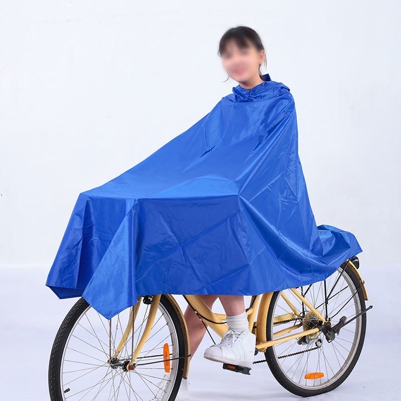 Electric battery motorcycle bicycle raincoat, long full-body single person, enlarged and thickened summer raincoat to protect against heavy rain details Picture