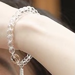 Natural white crystal bracelet female sterling silver original niche design 925 silver simple