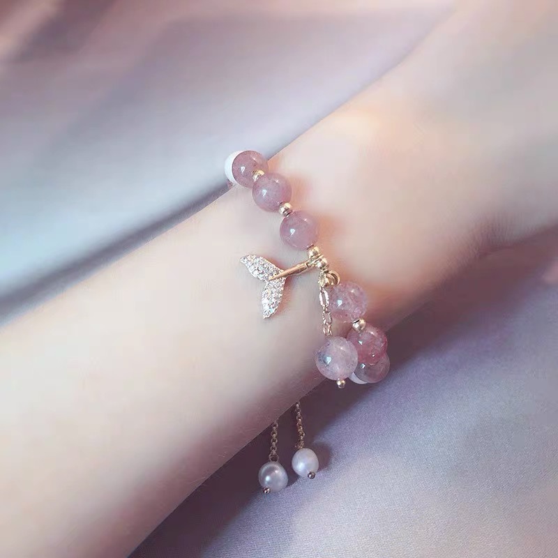 2021 temperament crystal bracelet female original niche design simple natural stone bracelet