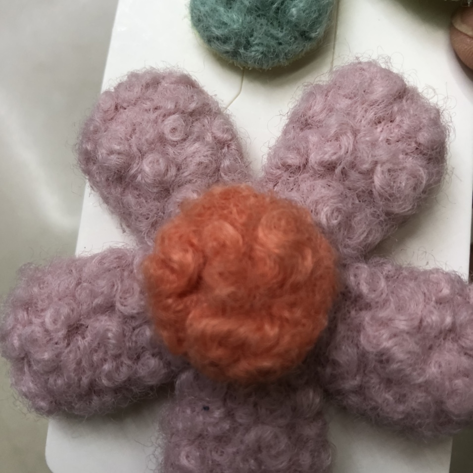 The curly plum blossom 27 style autumn and winter plush flower duckbill sandwich new forest style