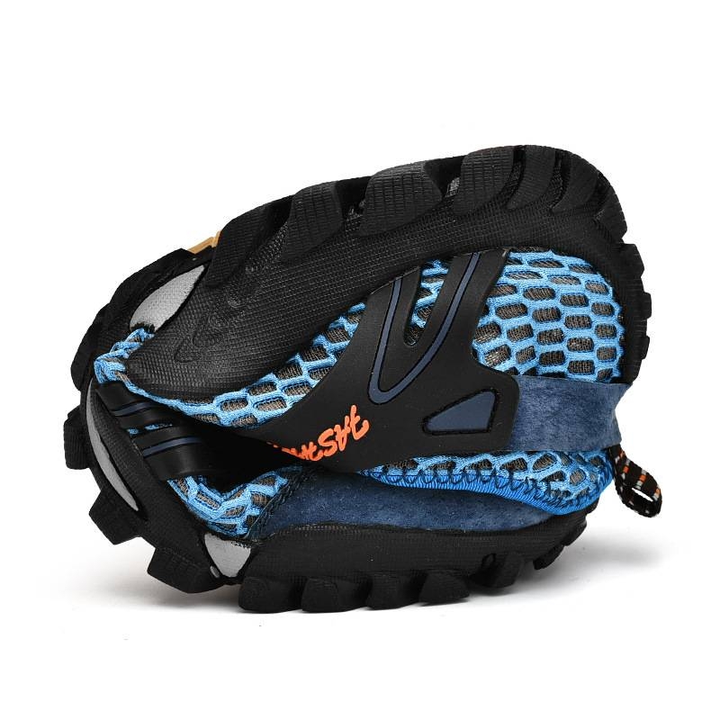 夏季男鞋透气网鞋男士户外登山鞋青少年镂空网眼鞋学生涉水溯溪鞋，39-44白底实物图