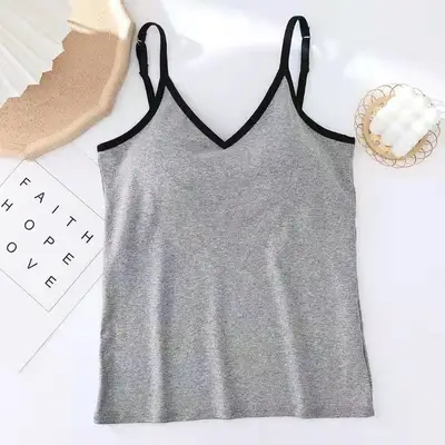 Explosive Halter Tank Top Women With Breast Pad Push-Up All-In-One Bra Underwear Base With Influencer 11