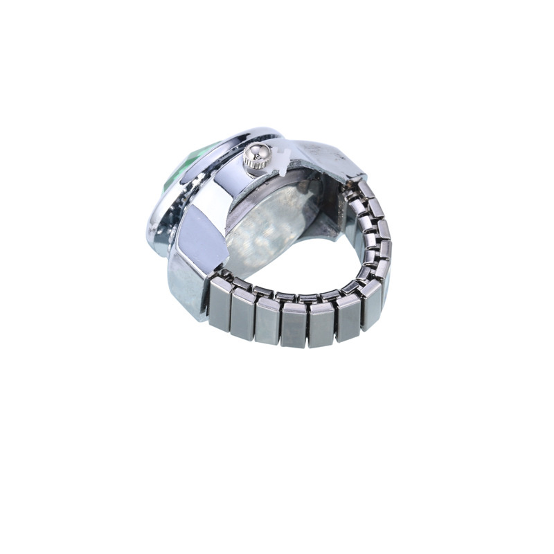 厂家供应珍珠戒指表女款学生礼品指环表合金翻盖戒指手表男详情图9