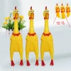 Factory direct sales of silicone pet toys, stress-relieving magic weapon, screaming pet toy chicken details Picture