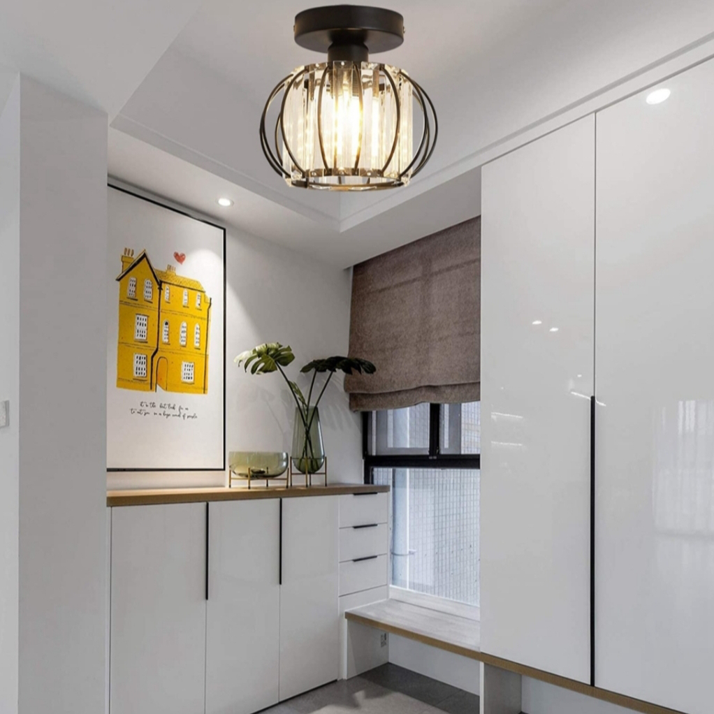 Ironwork corridor, passageway, entrance hall, spray-painted, frosted, modern and simple ceiling lamp, 10322 large size