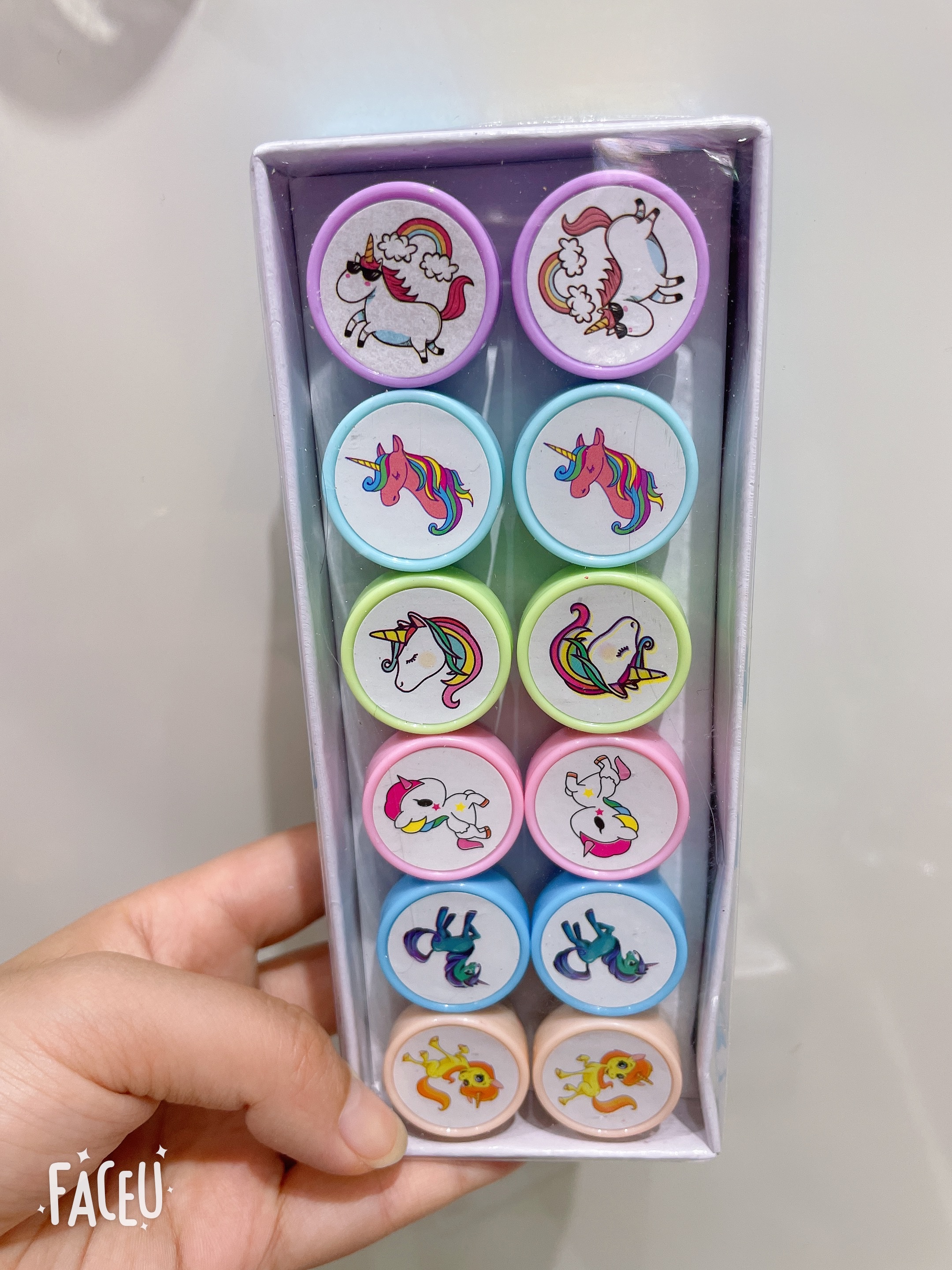 12-piece toy stamp set from Unicorn Series Application Scenario