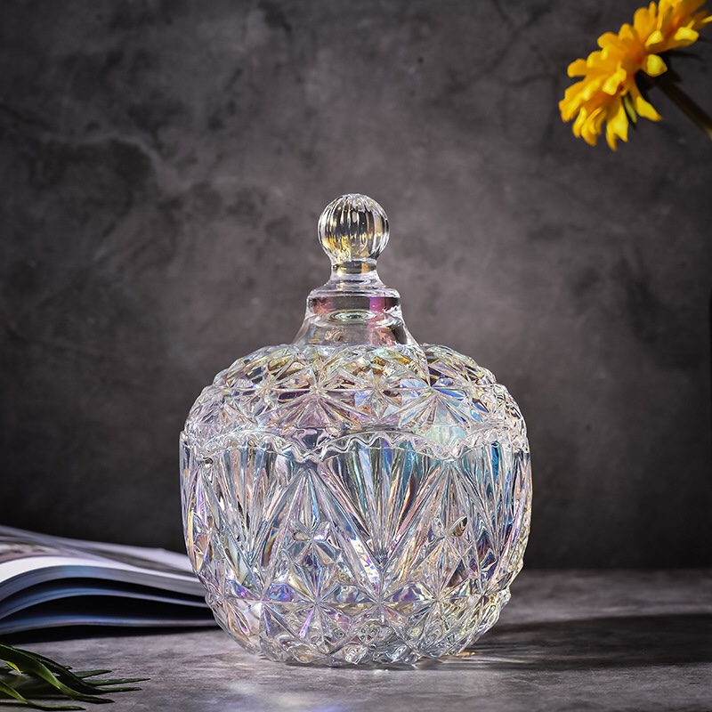 国际商贸城荣山玻璃透明水晶玻璃香薰糖缸摆件荣山玻璃044图